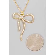 Ribbon Bow Pendant Necklace
