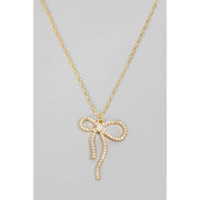 Ribbon Bow Pendant Necklace
