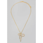 Ribbon Bow Pendant Necklace