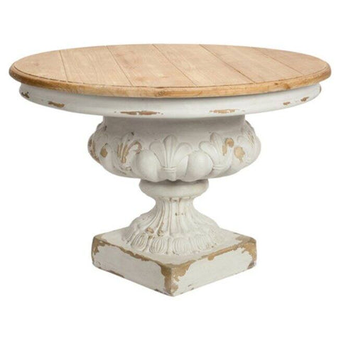 Round Wood Top Table