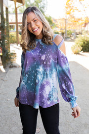 To The Moon And Back Caged Shoulder Top