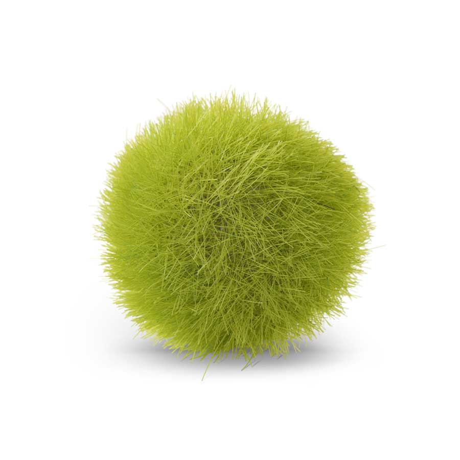 Fuzzy Green Moss Balls - qty 12 - 1.75