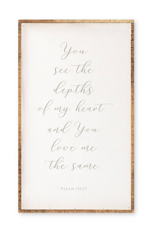 Tender Heart - 30 x 18" | You See The Depth Of My Heart - Courtyard Style