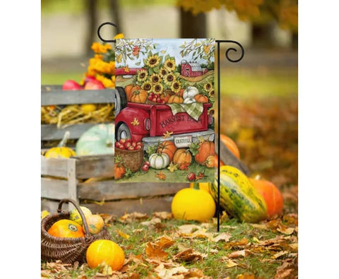 Harvest Farm Truck Garden Flag - Courtyard Style