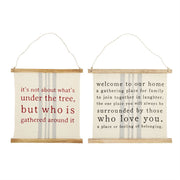 Reversible Canvas Sign - Courtyard Style