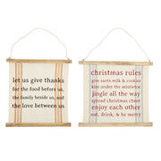 Reversible Canvas Sign - Courtyard Style