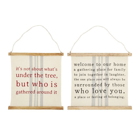 Reversible Canvas Sign - Courtyard Style