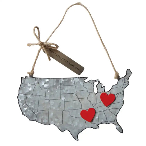 USA Tin Ornament - Courtyard Style