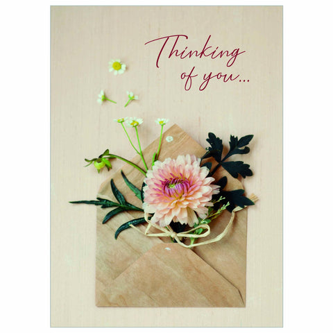 Envelope with Flower Thinking of You Card - Courtyard Style