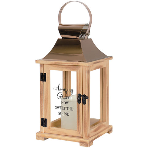 Wooden Amazing Grace Lantern - Courtyard Style