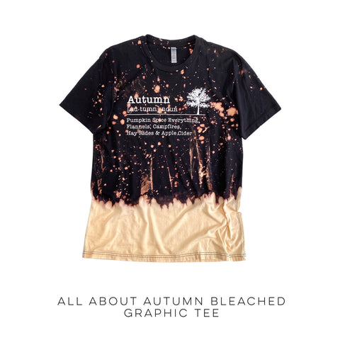 All About Autumn Bleached Graphic Tee