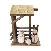 Holy Family with Creche - Courtyard Style