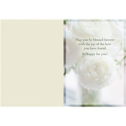 Pure White Peonies Wedding Card - Courtyard Style
