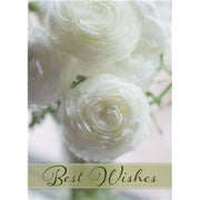 Pure White Peonies Wedding Card - Courtyard Style