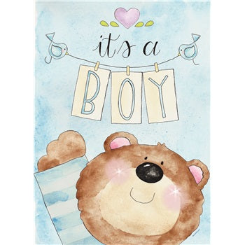 Sweet Baby Bear Card- Boy - Courtyard Style