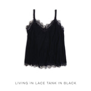 Living in Lace Tank in Black