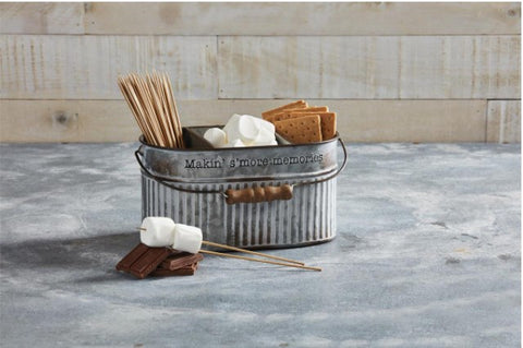 Smore Divided Tin Bucket - Courtyard Style