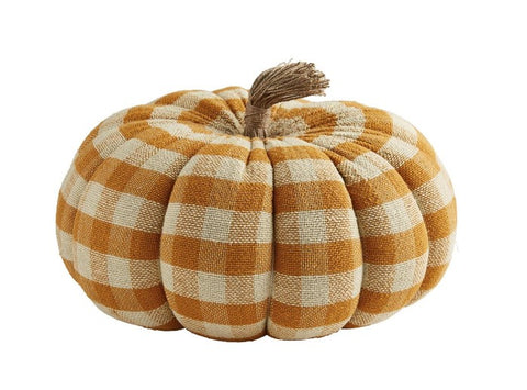 Check Pumpkin Sitter - Courtyard Style