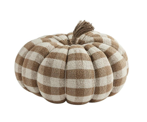 Check Pumpkin Sitter - Courtyard Style