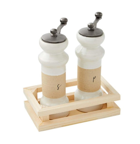 Salt & Pepper Grinder Set - Courtyard Style