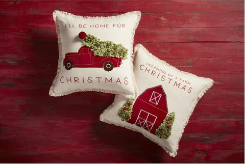 Christmas Applique Pillow - Courtyard Style