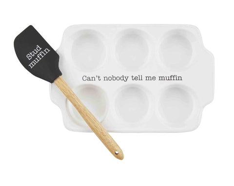 Muffin Tray and Spatula Set - Courtyard Style