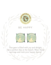 Sea La Vie Be Happy Stud Earrings - Courtyard Style