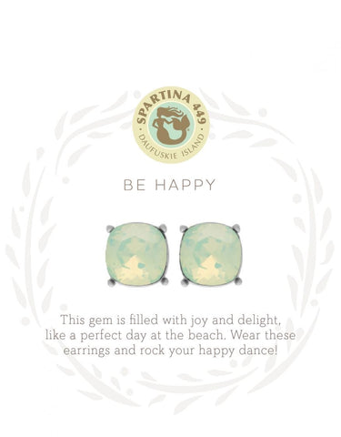 Sea La Vie Be Happy Stud Earrings - Courtyard Style