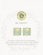 Sea La Vie Be Happy Stud Earrings - Courtyard Style