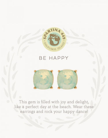 Sea La Vie Be Happy Stud Earrings - Courtyard Style