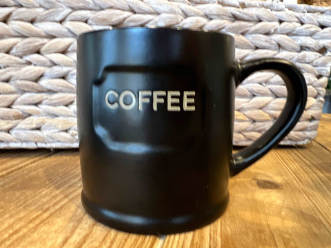 Black Coffee Mug - Courtyard Style