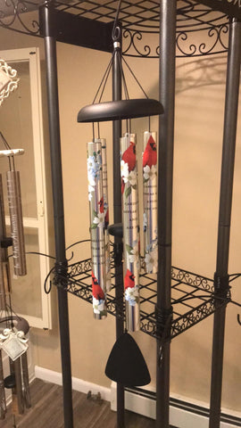 36" Cardinals Appear Chime - Courtyard Style