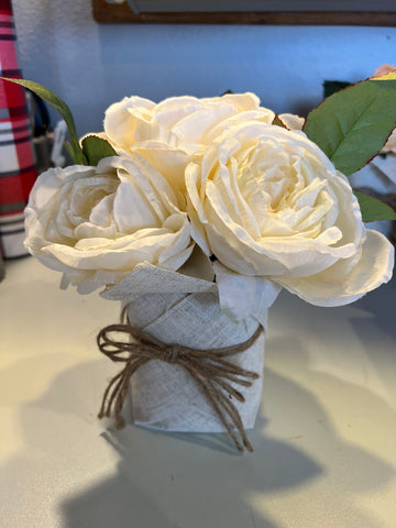 Flower Bouquet in Vase - Courtyard Style