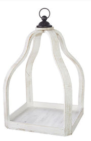 White Open Face Lantern - Courtyard Style